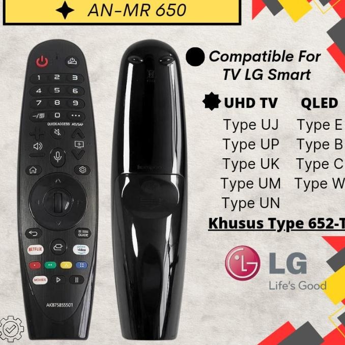 MAGIC REMOTE LG SMART TV MR-600/650 Remote Magic AN-MR600/650A-ORIGINAL murah