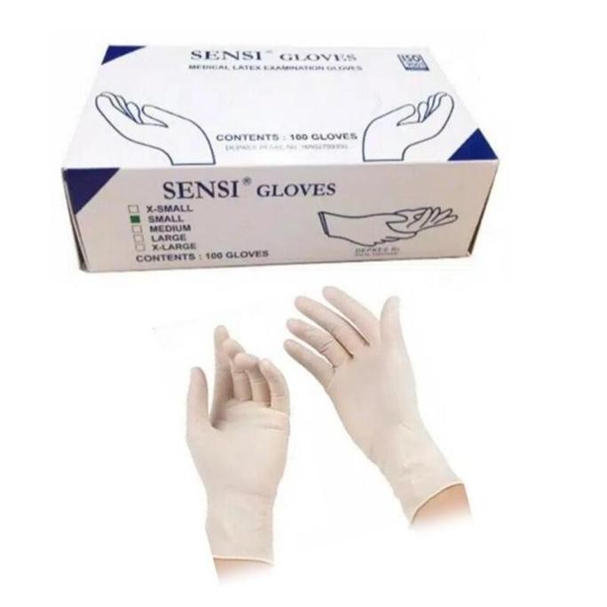 SENSI Gloves Latex / Sarung Tangan Latex / Sarung Tangan Karet Sensi
