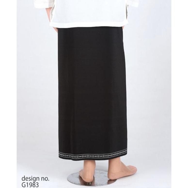 Sarung Samarinda Polos Hitam Tumpal  Al Barkah Jumbo Pm Pulau Mas