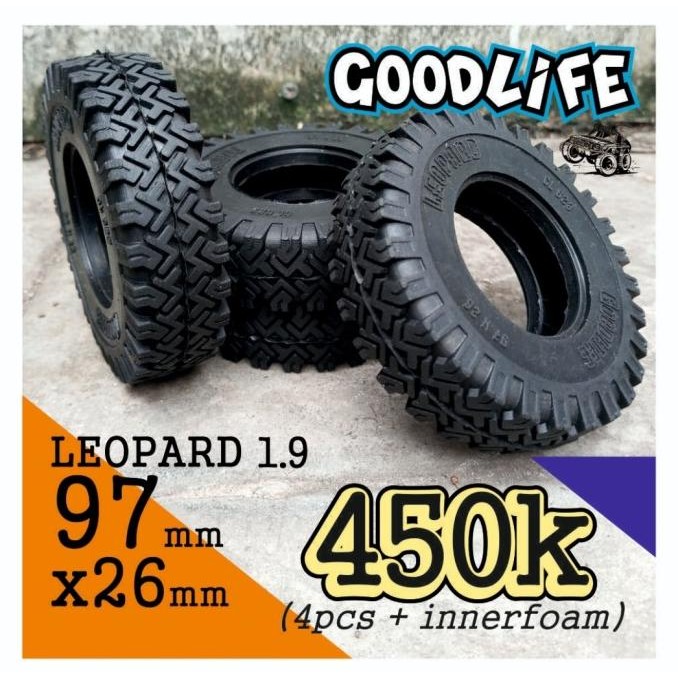 Ban Rc Adventure Goodlife 1:10 1.9 Leopard Od 97Mm Lebar 26Mm, Rc Adventure Co