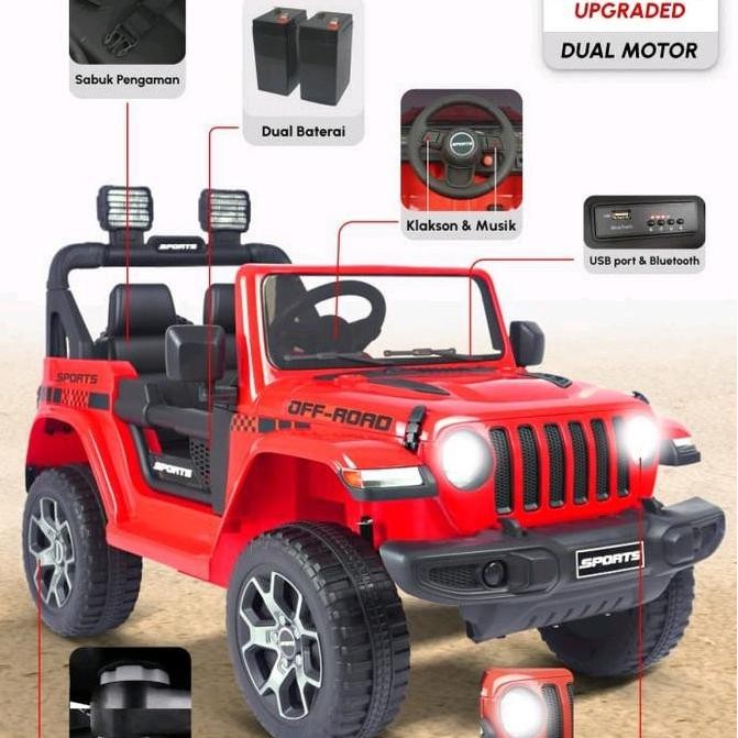 Freepelapisban Mainan Mobil Aki Anak Jip Off Road Pmb 8288 M-8288 / M8288 Eva Co