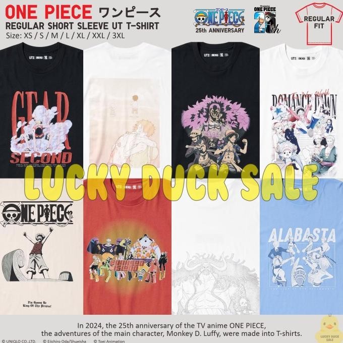 One Piece 25th Anniversary Baju Kaos Regular Anime UT Shirt UNIQLO UT One Piece