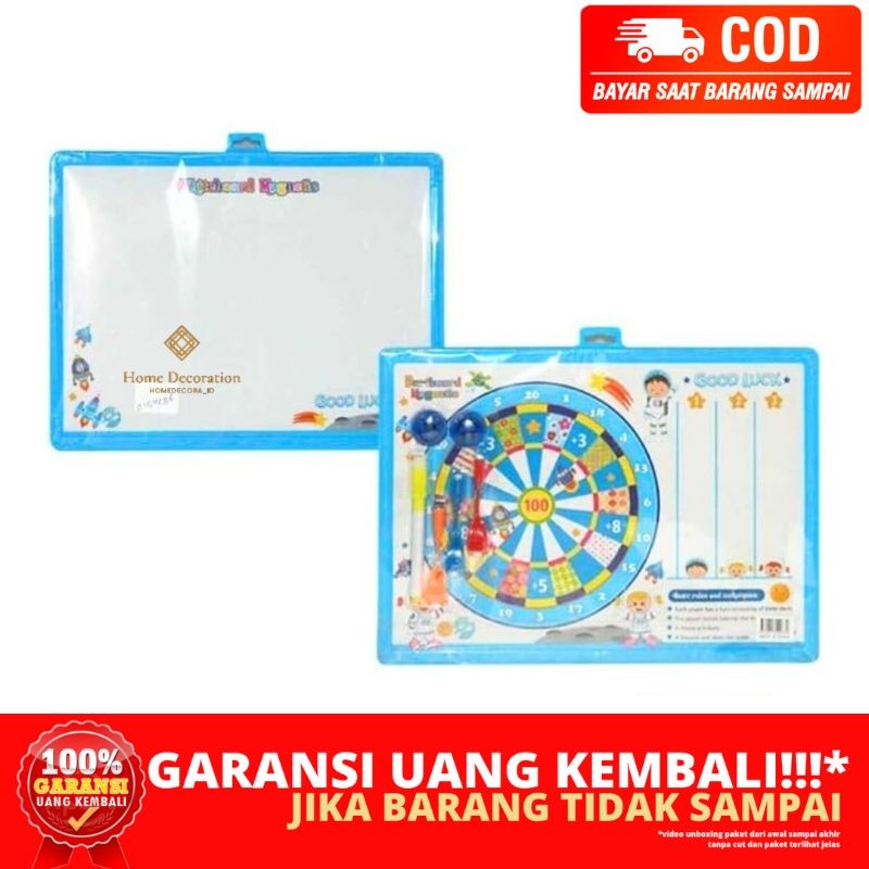 

(HOMEDECORA_ID) BERGARANSI MAGNETIC WHITEBOARD PAPAN TULIS DEPAN BELAKANG MAGNET MAINAN EDUKASI BIRU HIJAU KUNING PANAH JAMBI