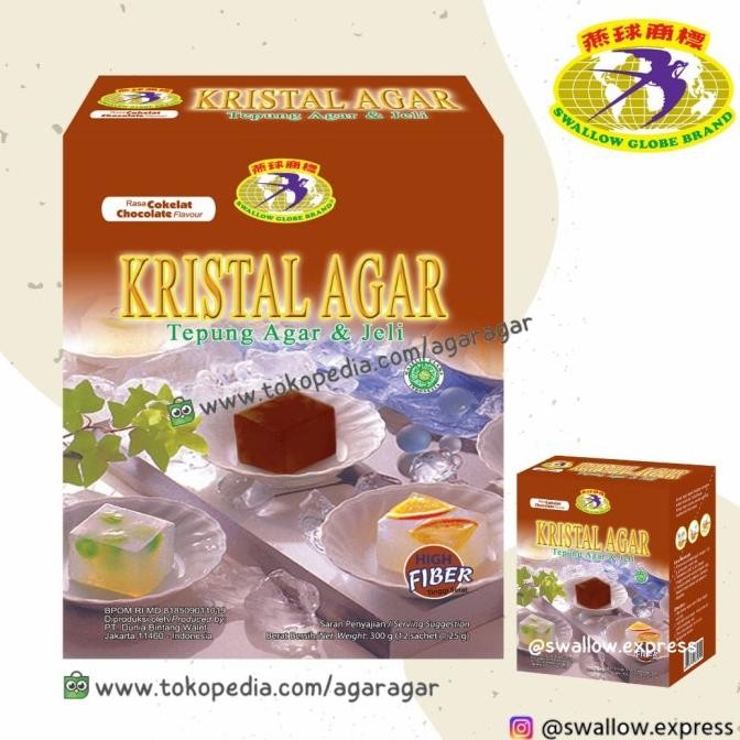 

Grosir Kristal Agar Jelly - Swallow Globe Coklat Sekotak Isi 12 Sachet