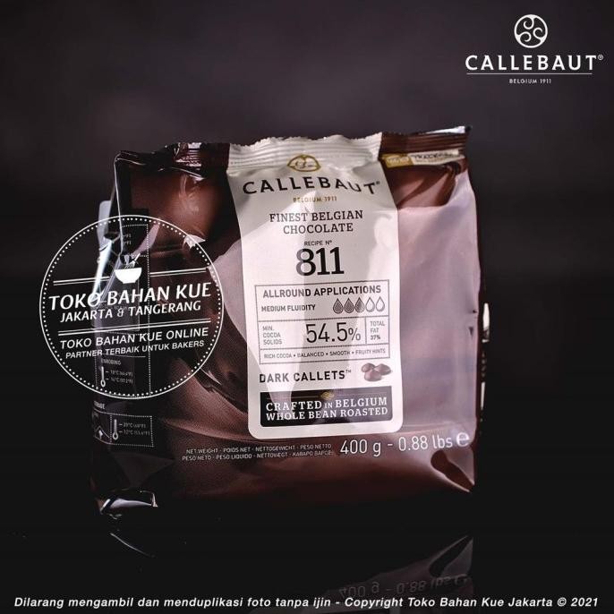 

Grosir Callebaut 811 Nv 400Gr Asli Dark Couverture Coin 54,5% Cokelat Baking