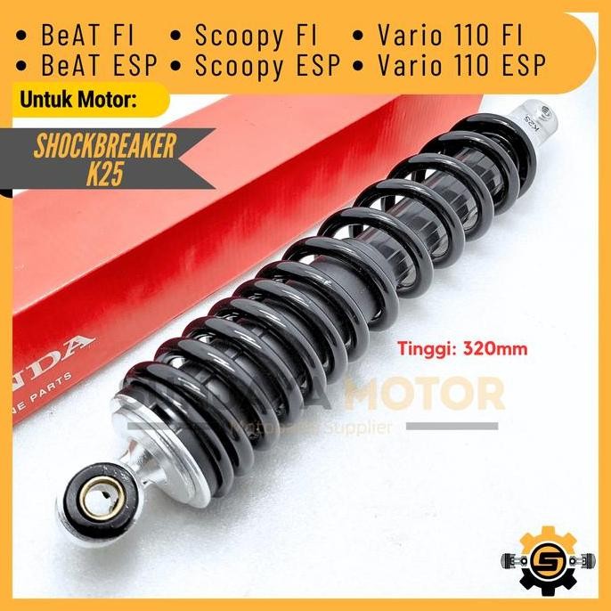 Shockbreaker Original Honda K25 Shock Belakang Beat FI Scoopy ESP Beat Street Vario 110 LED Beat Pop