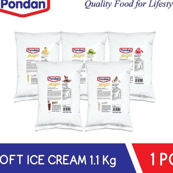 

Pondan Oft Ice Cream 1.1G Colat Trawberry Vanilla