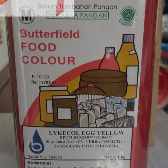 

Sale Pewarna Bubuk Egg Yellow Butterfield Food Grade Tim 1 Kg