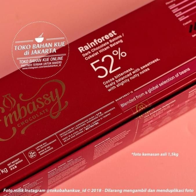 

Murah Embassy Chocolate - Rainforest 100Gr Repack Dark Chocolate Batons 52%
