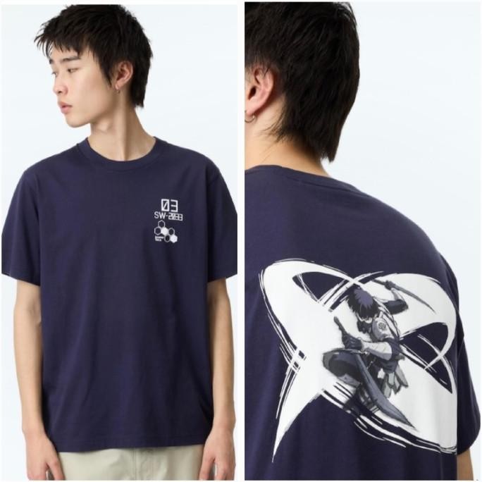 UNIQLO KAOS KAIJU NO 8 UT 69 NAVY BARU ASLI ORIGINAL