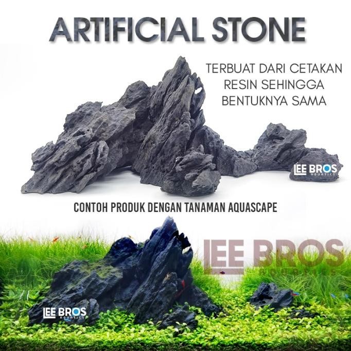 Terlaris Batu Aquascape Imitasi / Batu Iwagumi Aquascape / Hiasan Aquarium