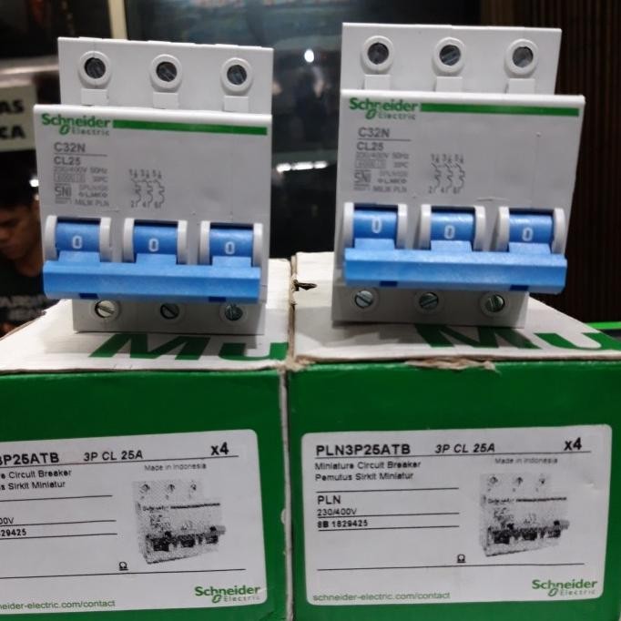 Spesial Mcb Pln C32N 3P 25A Schneider Cl25