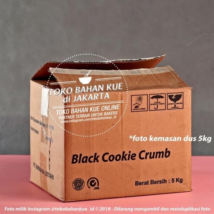 

Grosir Black Cookie Crumb Serena 1Kg Biskuit Remahan Topping Kue