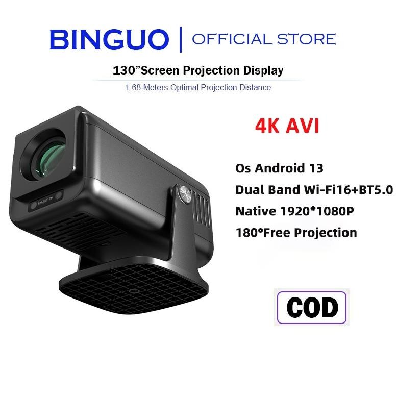 Demetri Hy500 Pro Proyektor Android 13 Pin Proyektor 4K 1080P Native Projector Lcd Tv Wifi Bluetooth