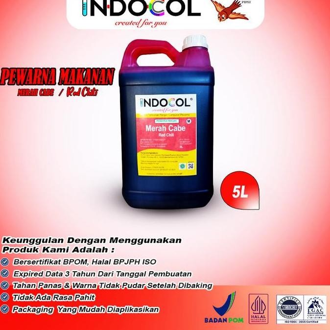 

Promo Indocol Pewarna Cair Merah Cabe (5 Liter)
