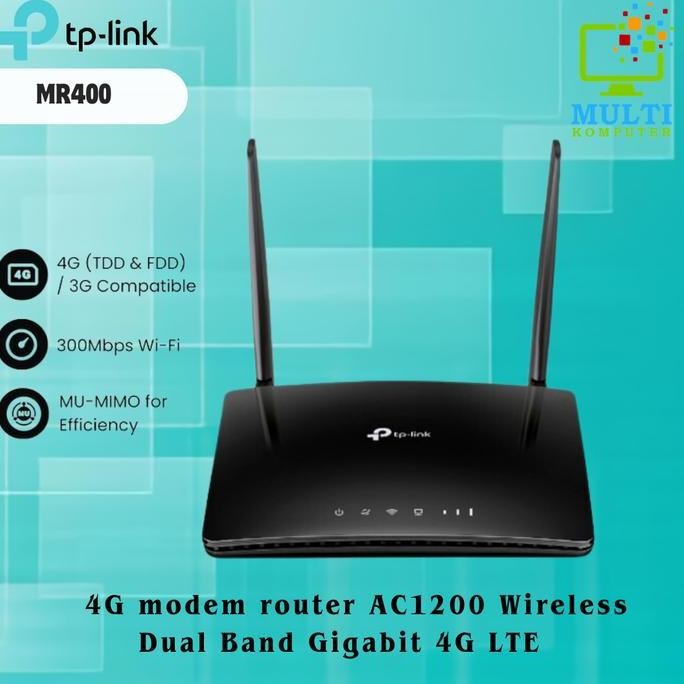 TP-Link Archer MR400 AC1200 4G LTE Modem Wireless Router - MR400