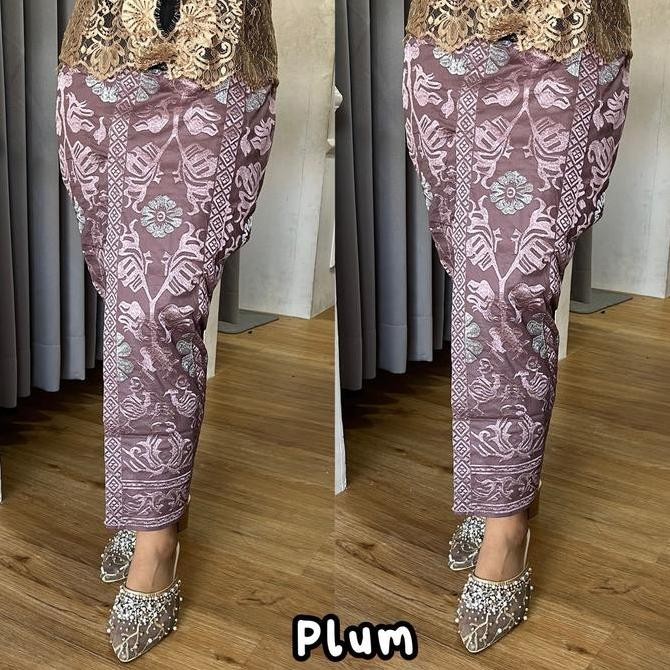 KAMEN BALI JADI BORDIR SONGKET EARTHTONE DRESS WANITA