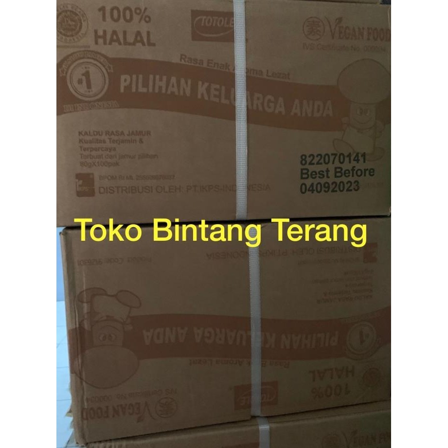 

Promo Bumbu Kaldu Jamur Totole 80 Gram 1 Dus Isi 100 Pcs X 80Gr Per Karton