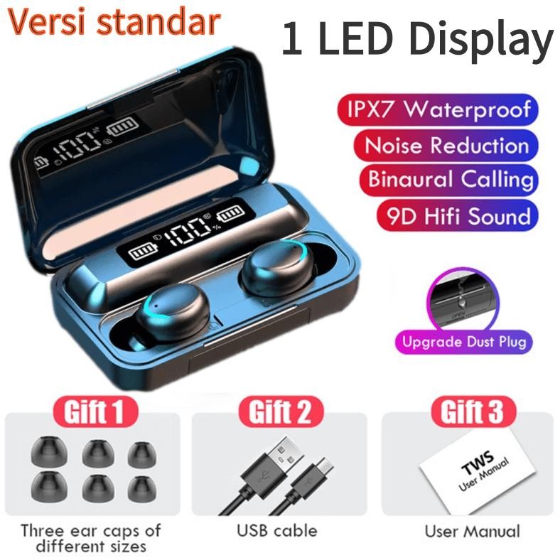 BASS HEADSET BLUETOOTH TWS BLUETOOTH WIRELESS EARPHONE GAMING HANDSFREE SUPER BASS HEADPHONE NIRKABE