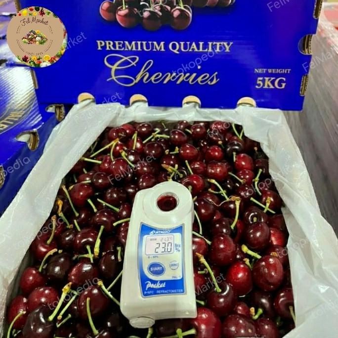 Murah Buah Cherry Merah Fresh Import Promo | Buah Ceri Merah 500 Grm