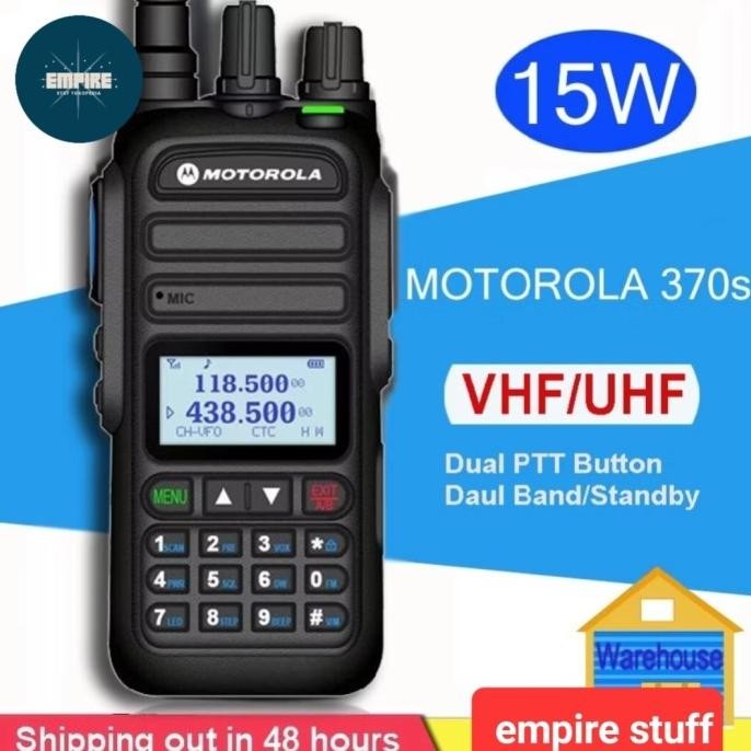 TERBARU - HT Motorola 370S Walkie Talkie High Power UV Radio Walkie talkie jarak jauh Walkie talkie 