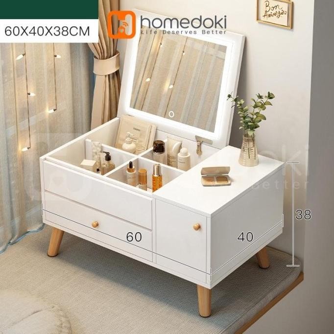 Meja Rias/Meja Rias Minimalis/Meja Rias LED/Meja Rias Lampu/Meja Rias Aesthetic/Meja Rias sliding