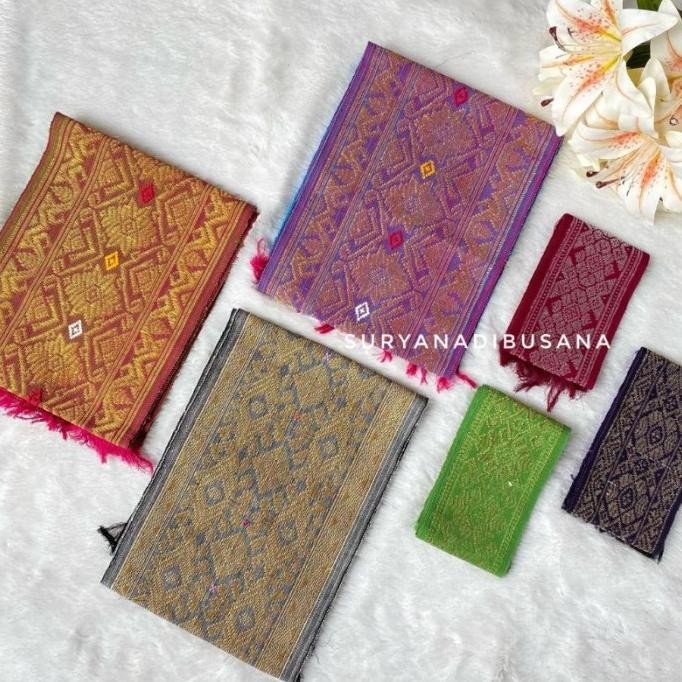 PROMO SELENDANG SONGKET BALI ASLI TENUN BENANG EMAS | OBI SONGKET BALI