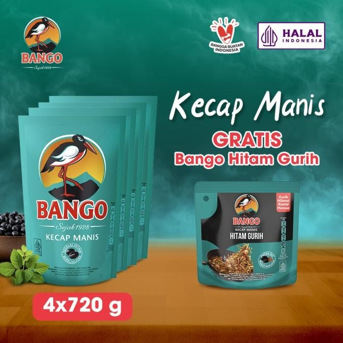 

Grosir Bango Kecap Manis Kemasan Pouch Refill 720Gr Isi 4 Free Bango Manis Hitam 55Gr [Buy 4 Get 1]