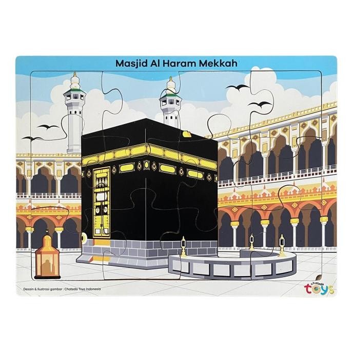 TERBARU - Puzzle Masjid Al Haram Mekkah mainan Edukasi Chateda Toys