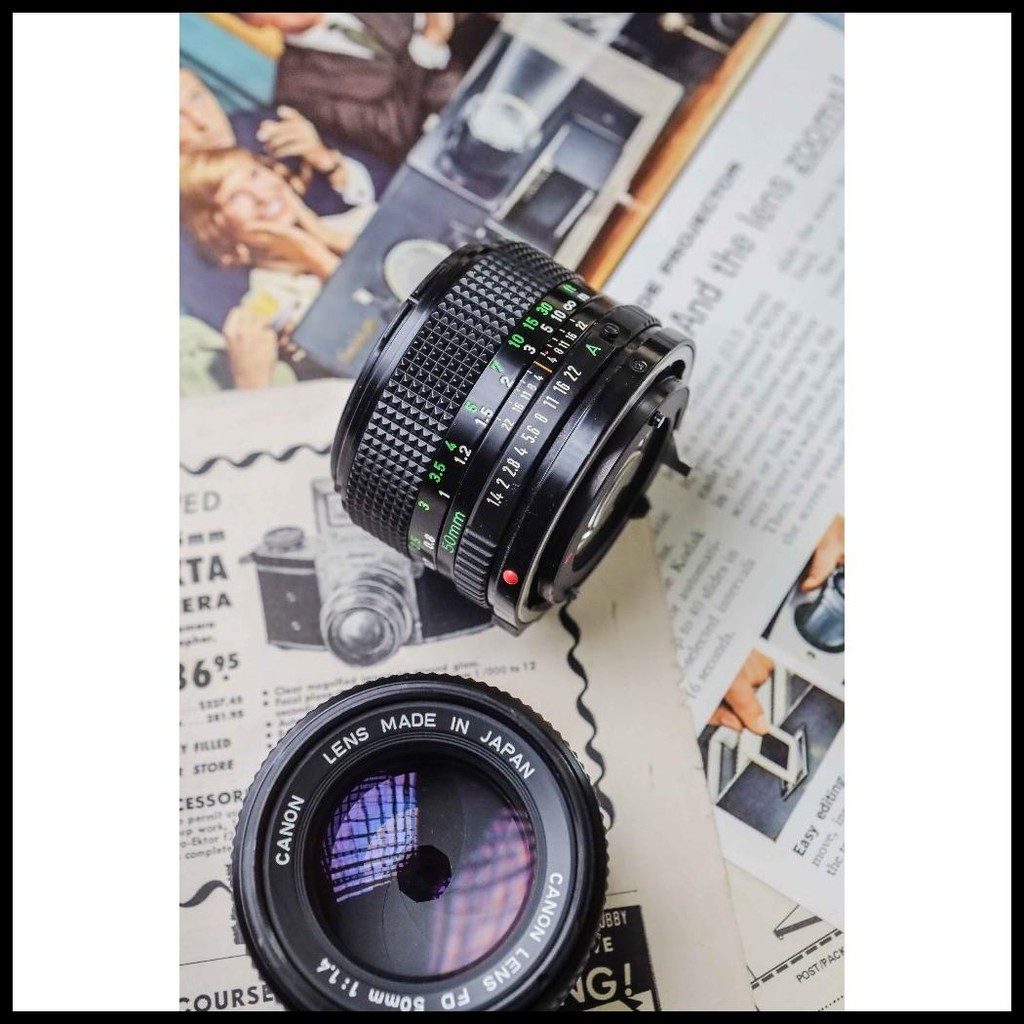 LENSA MANUAL CANON 50MM F1.4 NFD NEW FD SUPER MULUS NORMAL