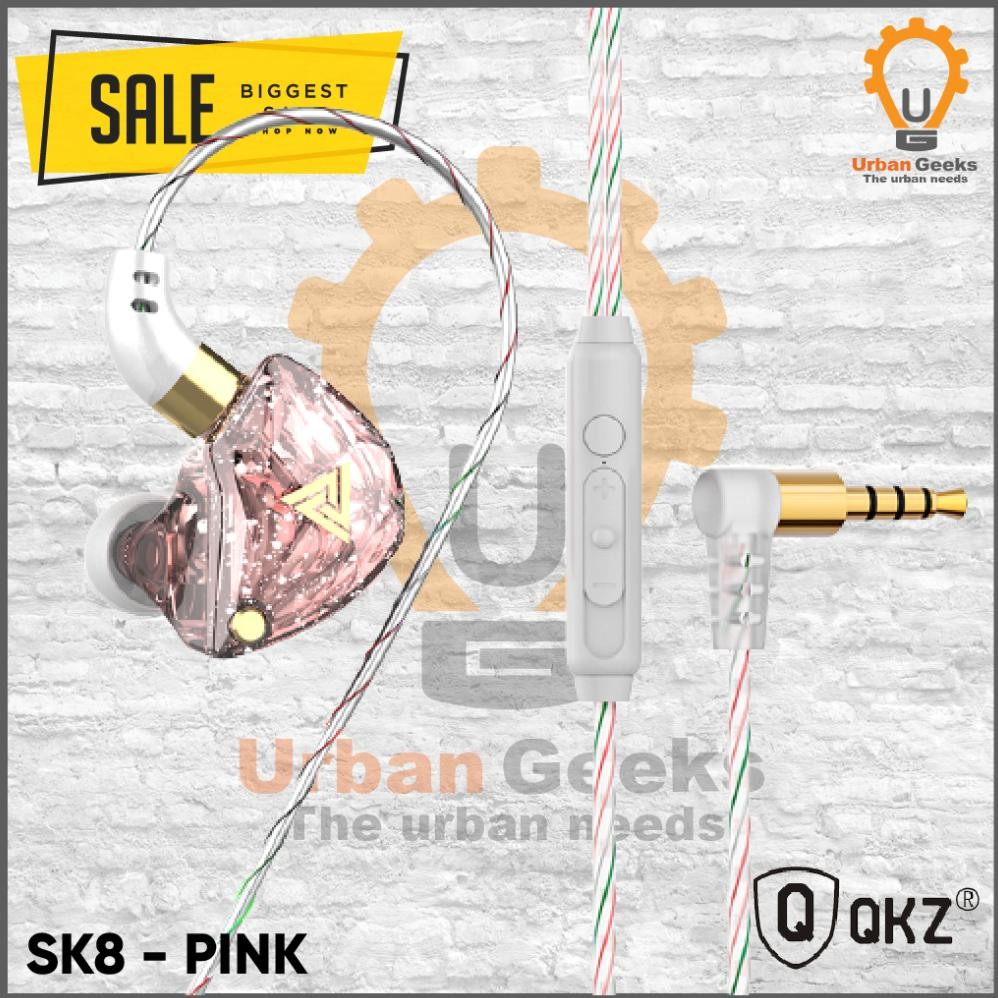 QKZ SK8 WITH MIC IN EAR EARPHONE BASS SUBWOOFER MUSIC HEADSET