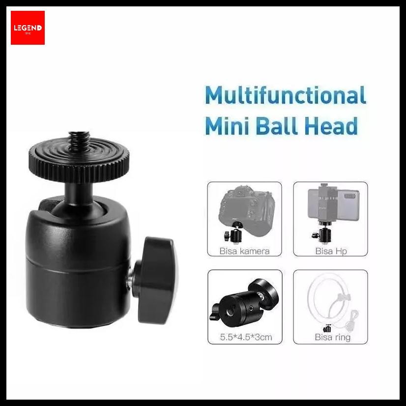 MINI BALL HEAD - BALL HEAD RINGLIGHT - MINI BALL HEAD TRIPOD KAMERA - MINI BALL HEAD TRIPOD HP