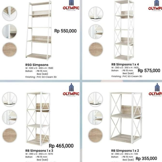 Rak Buku Susun Rangka Besi Serbaguna OLYMPIC