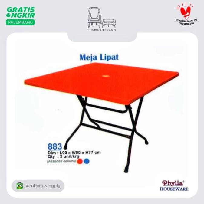 READY MEJA LIPAT MERAH MEJA SEMBAHYANG MEJA LIPAT PLASTIK MEJA MAKAN PLASTIK TERBAIK