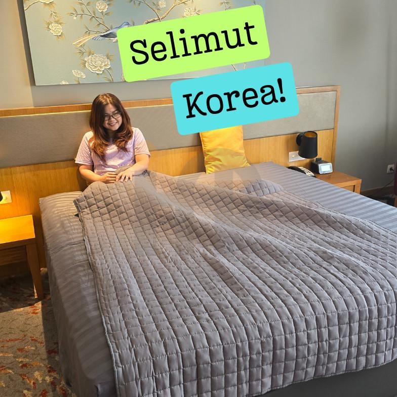 SELIMUT POLOS QUILTING KOREA - SUMMER BLANKET KOTAK - BEDCOVER AESTHETIC - KOREAN STYLE