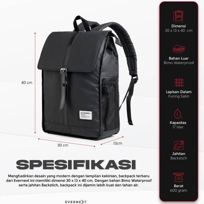 Murah EVERNEXT Tas Ransel Pria Waterproof Tas Korea Anti Air Backpack Laptop Wizard Tas Punggung Pri
