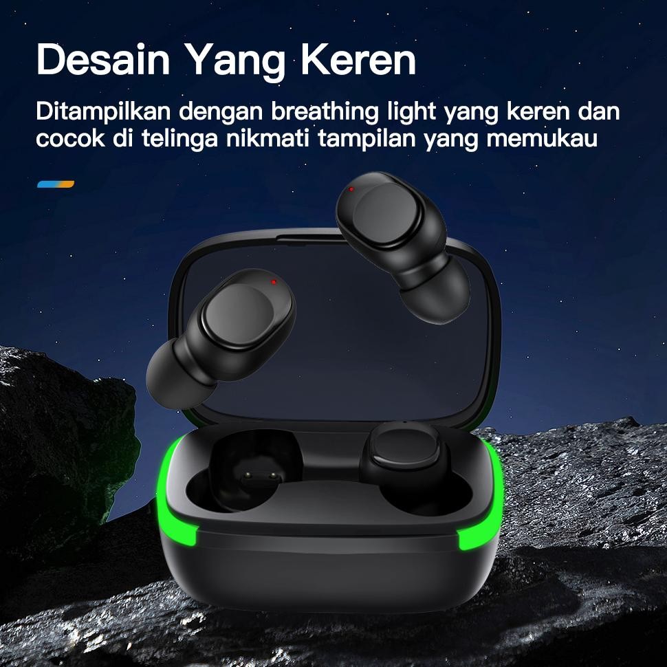 [1.1 BUNDLE] ECLE Y60 TWS + CHARGER ADAPTOR 2.1A 3 USB PORT HEADSET BLUETOOTH HI-FI STEREO WATERPROO