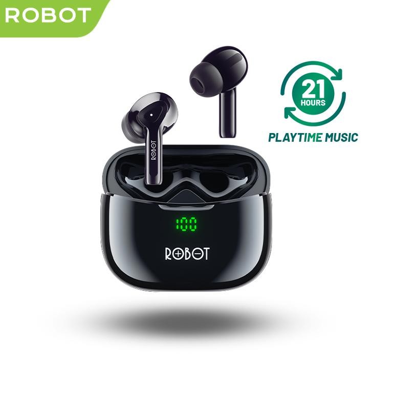 ROBOT TWS WIRELESS EARPHONE AIRBUDS T30 PLUS ORIGINAL BT 5.3 TRUE WIRELESS HEADSET BLUETOOTH EARBUDS