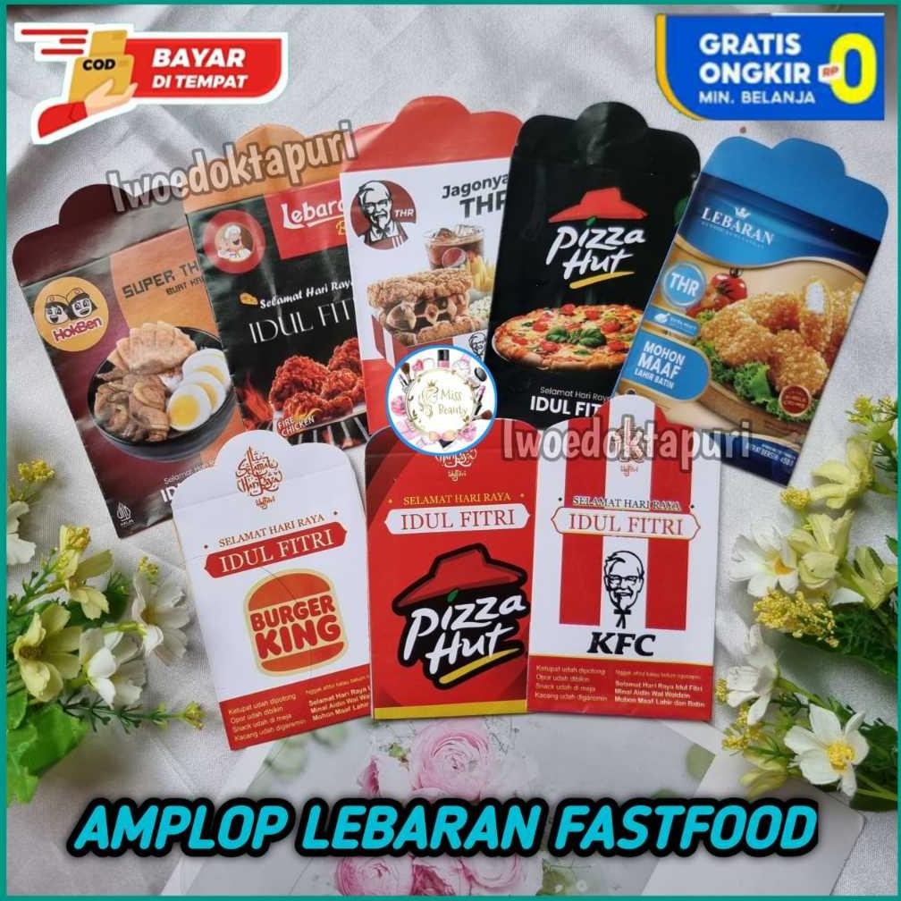 

VD08 YBW-2429 Amplop Angpau Lebaran Kartun Muslim Kue Snack Labubu Hello Kitty Atm Lucu Terbaru Motif 2025100LBR Murah Termurah