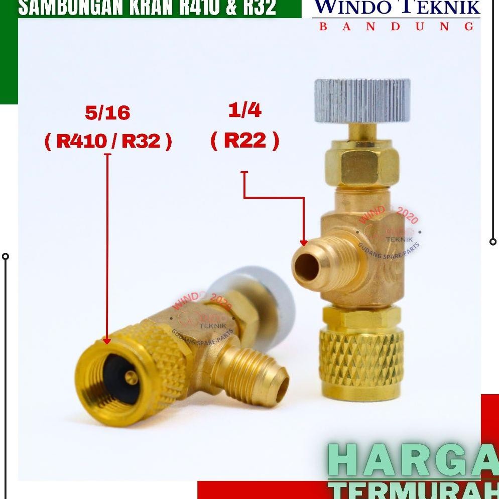 JH8 SAMBUANGAN KRAN R410 & R32 | ADAPTER CONNEKTOR SAMBUNGAN SELANG MANIFOLD | CAN TAP KQF-341A