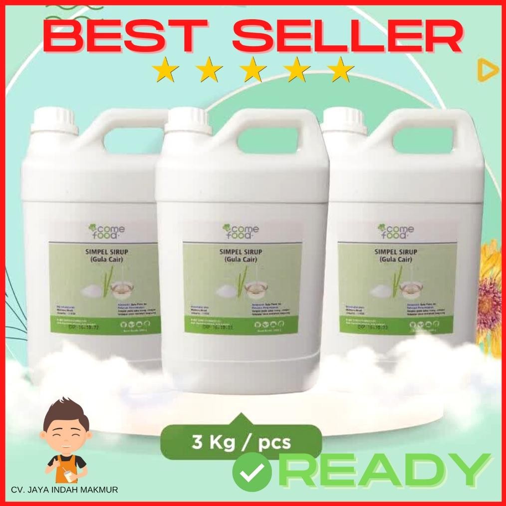

2Er-54 Simple Syrup | Simpel Sirup | Gula Cair | Sirup Bening 3Kg Come Food Pirt