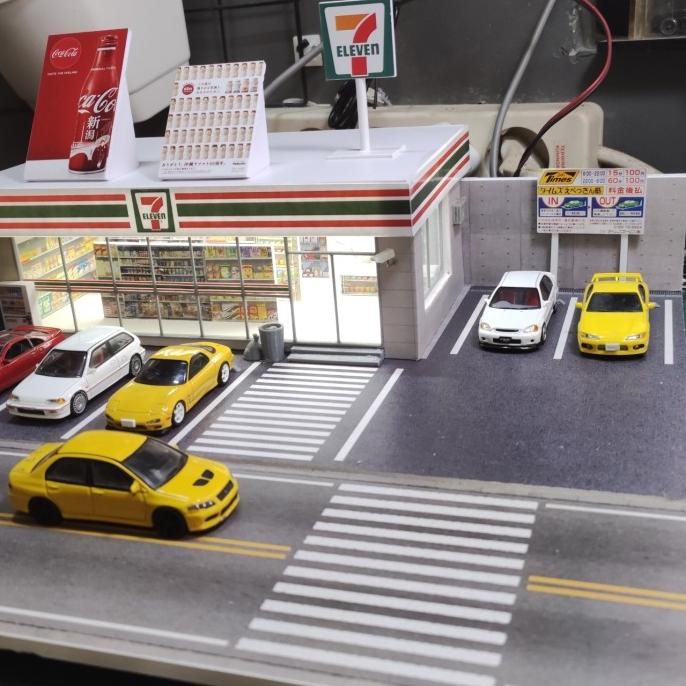 TERSEDIA diorama 7 eleven sevel seven eleven skala 64