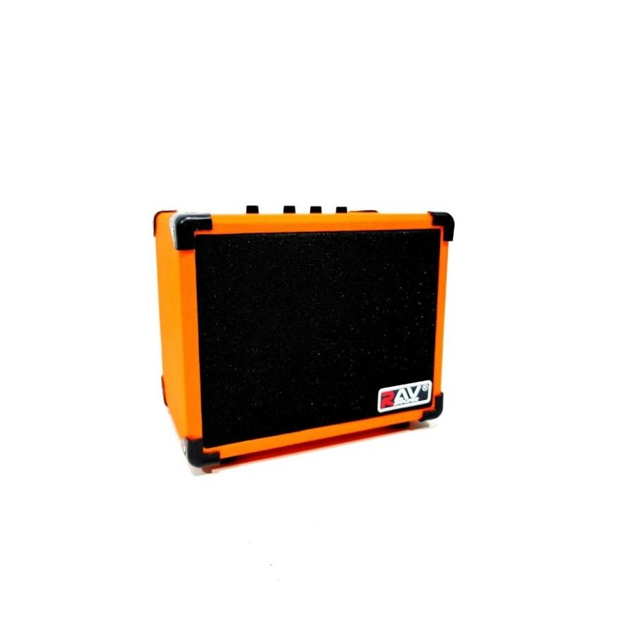 Amplifier Mini Gitar Akustik Dan Elektrik Rav Warna Orange Ampli Amply Mini Speaker 4 Inc Murah Jaka