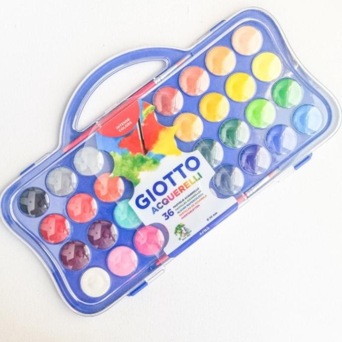 

Cat Air Giotto 36 Warna Watercolor GIOTTO Bonus Kuas 2 Pcs by Radhiant official