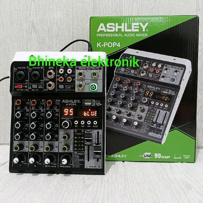 Baru mixer ashley kpop4 / kpop 4 mixer 4 channel bluetooth