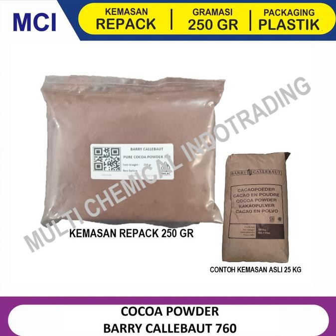 

TERSEDIA PURE COCOA POWDER ex. BARRY CALLEBAUT. BUBUK COKLAT MURNI 760 || 250gr