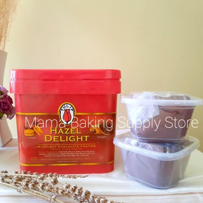 

TERSEDIA TULIP HAZELNUT Hazel DELIGHT 500 GR Chocolate Hazelnut Filling Coating