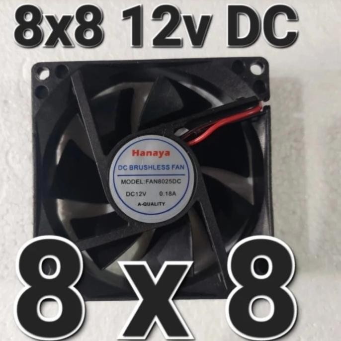Baru 12v 8x8 dc cooling motor fan kipas dc 12 v volt 8 cm pendingin tojil4 Juara