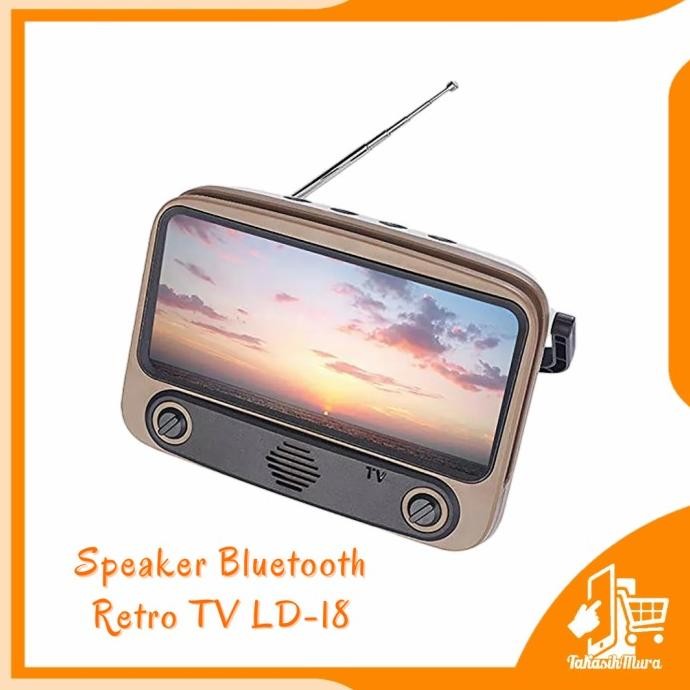 Produk Baru Speaker LAD LD 18 Retro TV Bluetooth Speaker Multimedia Radio Handheld