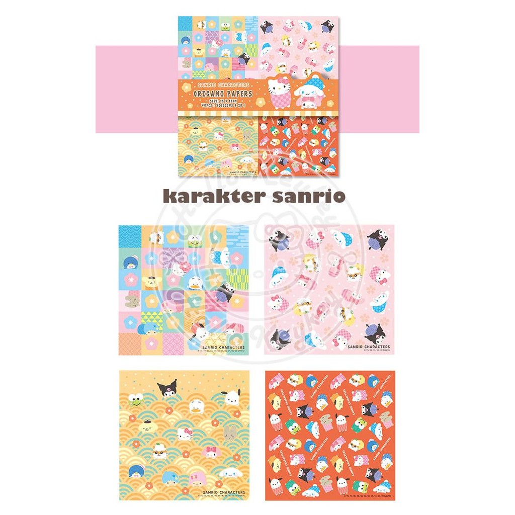 

Kertas Origami Hello Kitty Melody Little Twin Karakter Sanrio Original Terbaru